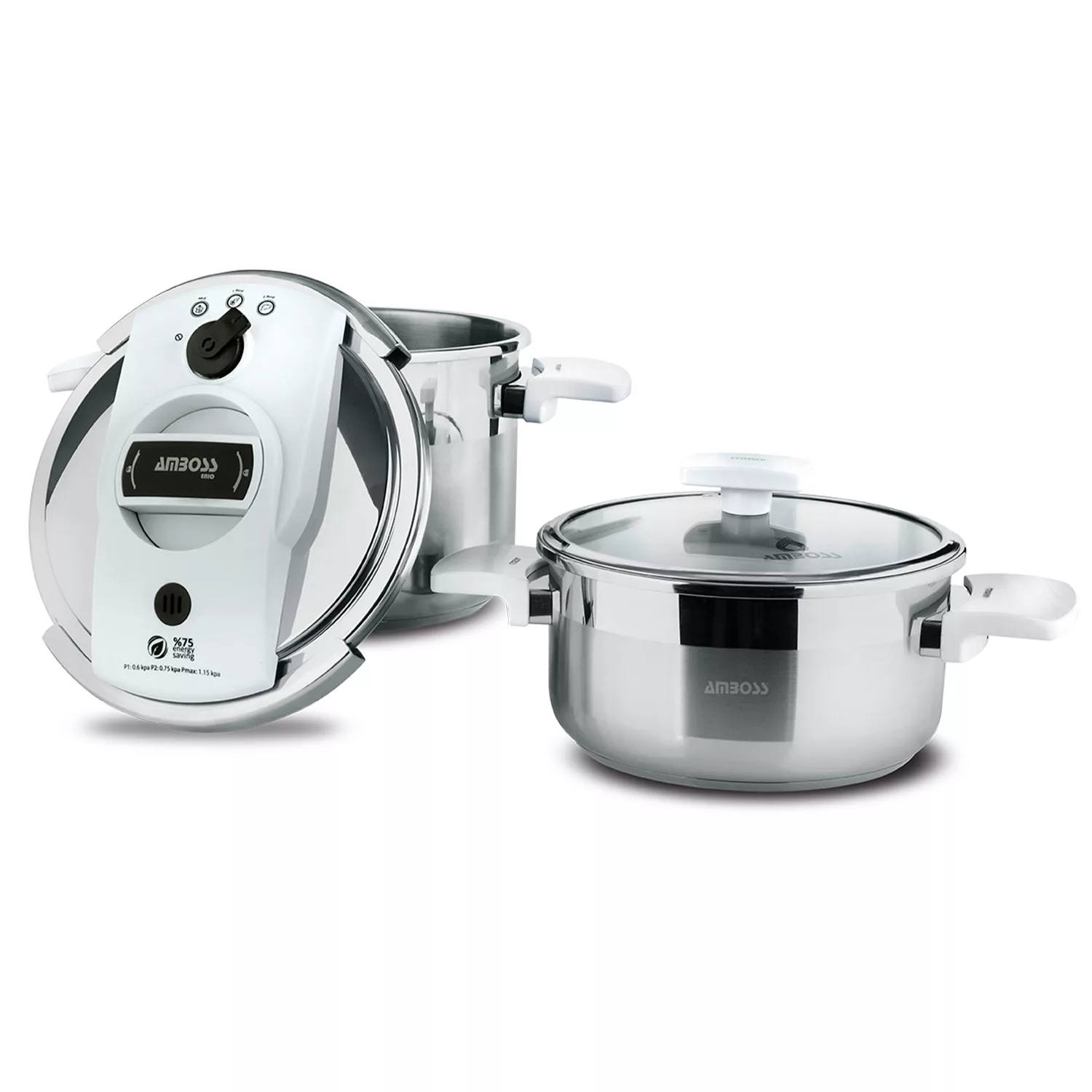 زودپز دوقلو آمبوس مدل درب چرخشی گنجایش 6 و 4 لیتر