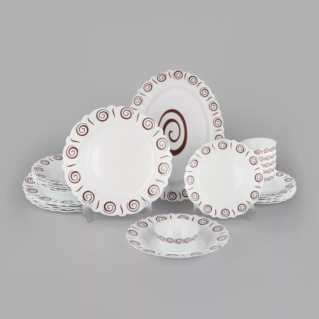 سرویس غذاخوری 25 پارچه 6 نفر مدل  اسپیرال