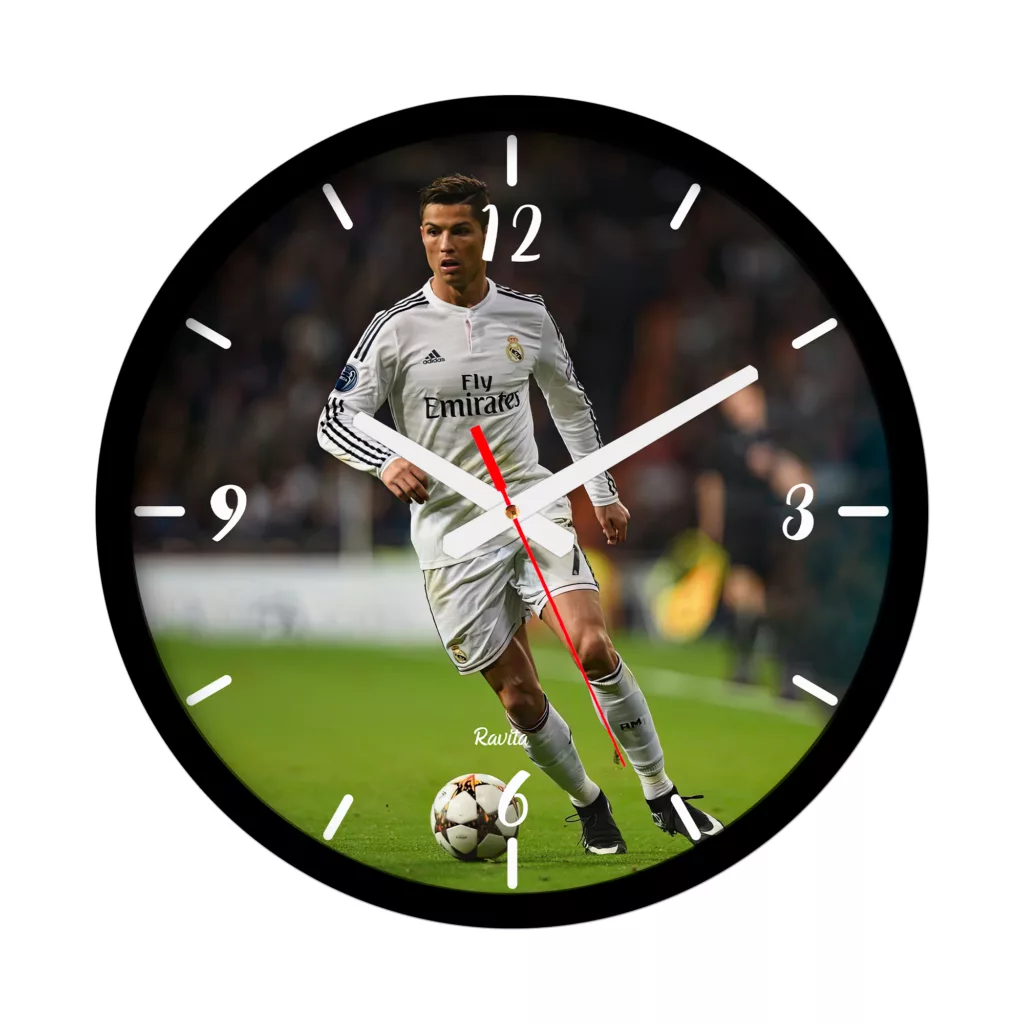 ساعت دیواری کوارتز راویتا مدل کریستین رونالدو کد 3673