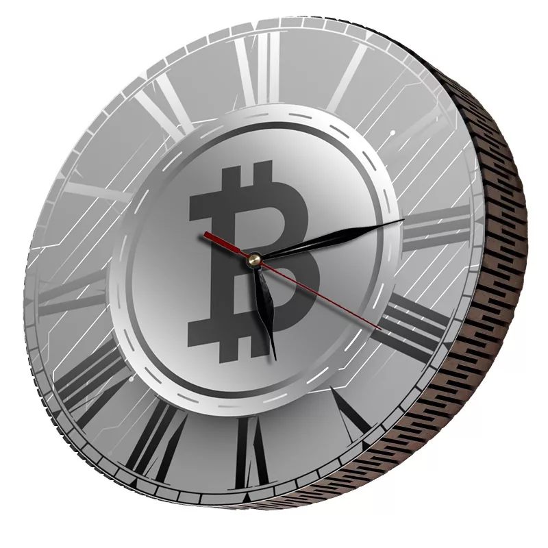 ساعت دیواری مدل بیت کوین