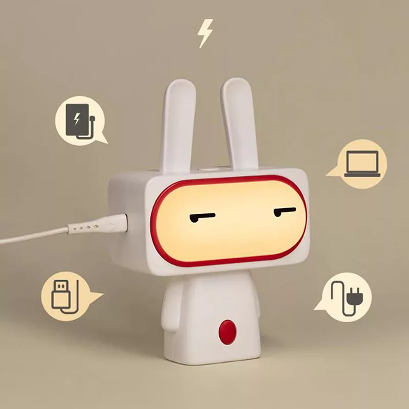 چراغ خواب کودک طرح خرگوش چشم بسته کد L51