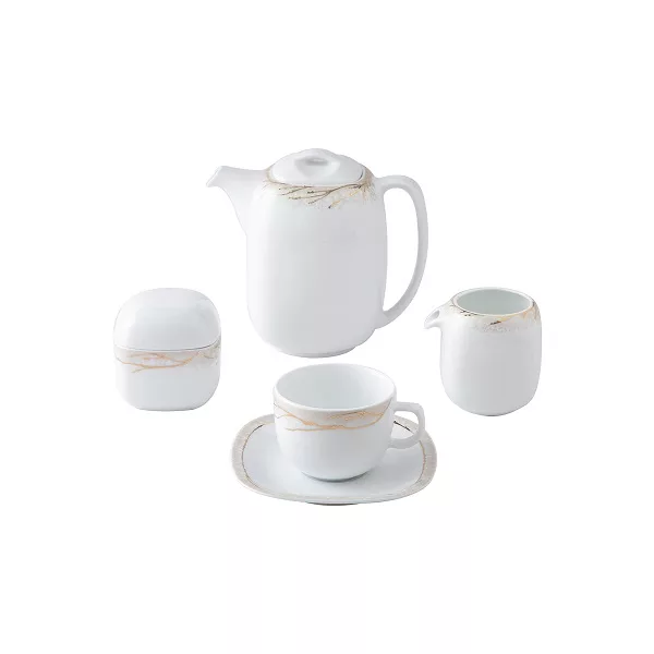 سرویس غذاخوری 98 پارچه 12 نفر چینی زرین ایران مدل کواترو آرتین درجه عالی