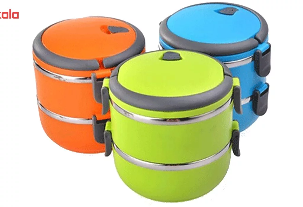ظرف غذای لانچ باکس مدل دو طبقه 1.4 لیتری
