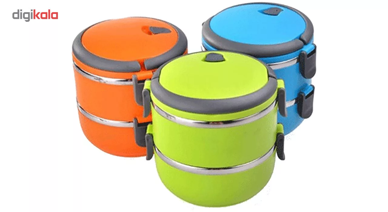 ظرف غذای لانچ باکس مدل دو طبقه 1.4 لیتری