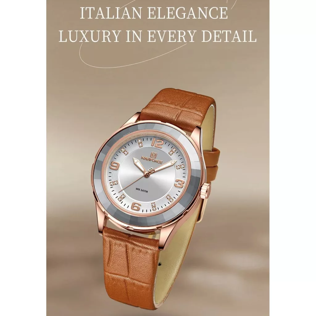 ساعت مچی عقربه ای زنانه نیوی فورس مدل NF5040RGRGW