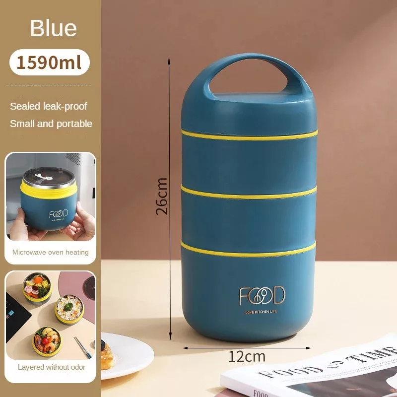 ظرف سفری مدل سه طبقه استیل به همراه کیف