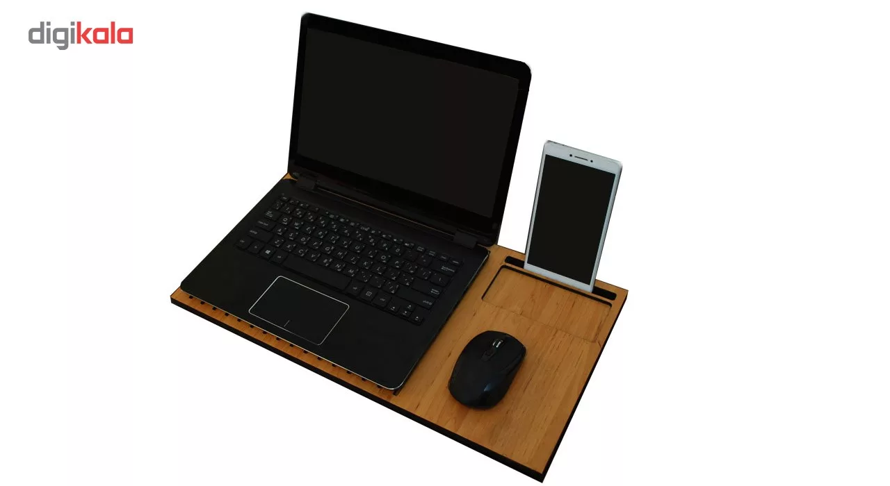 استند لپ تاپ گالری چوب و کمان طرح 1