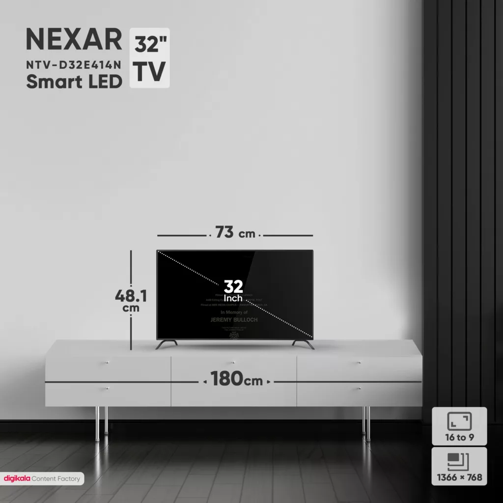 تلویزیون ال ای دی نکسار مدل NTV-D32E414N سایز 32 اینچ