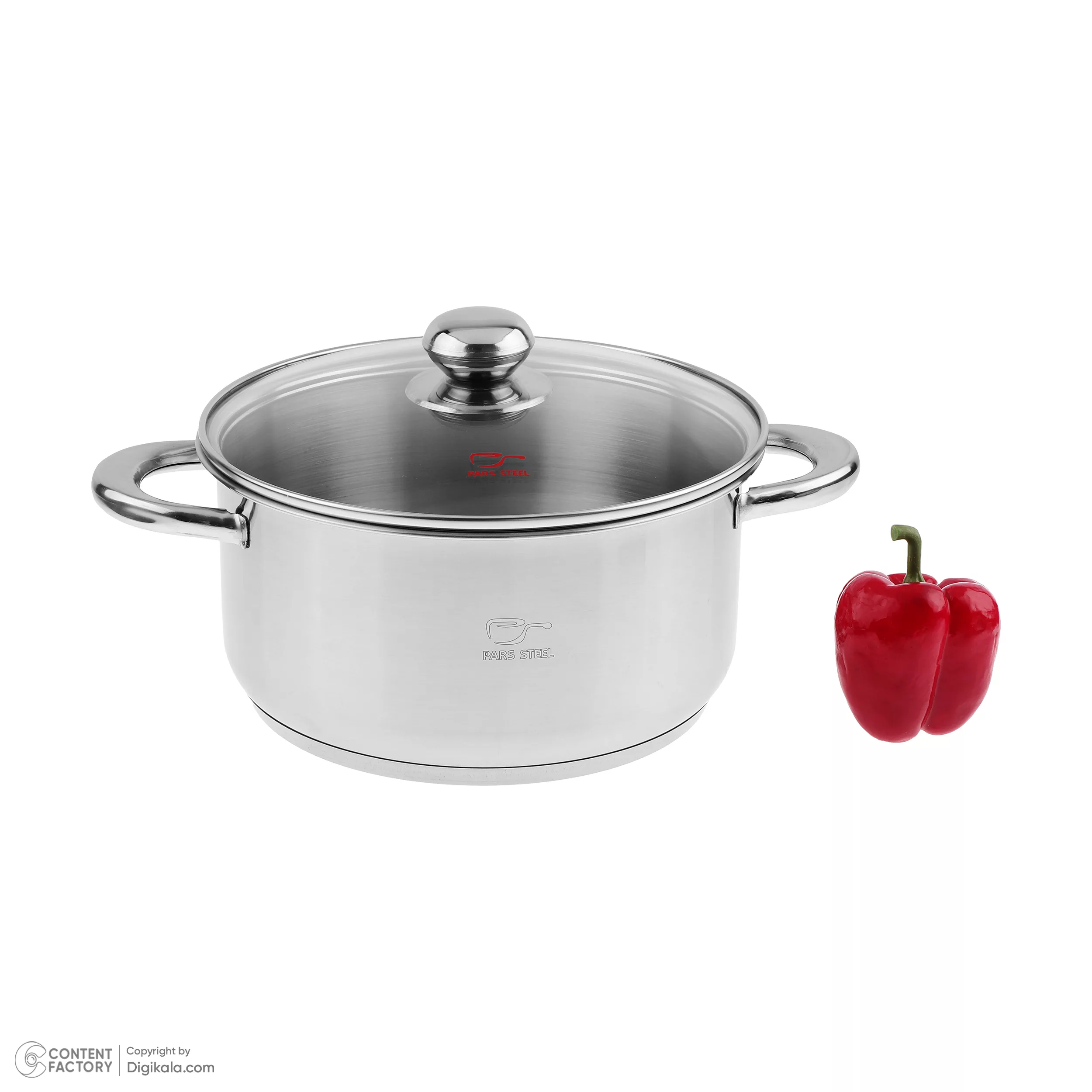 سرویس تابه و قابلمه 3 پارچه پارس استیل مدل فلزی کد 2424