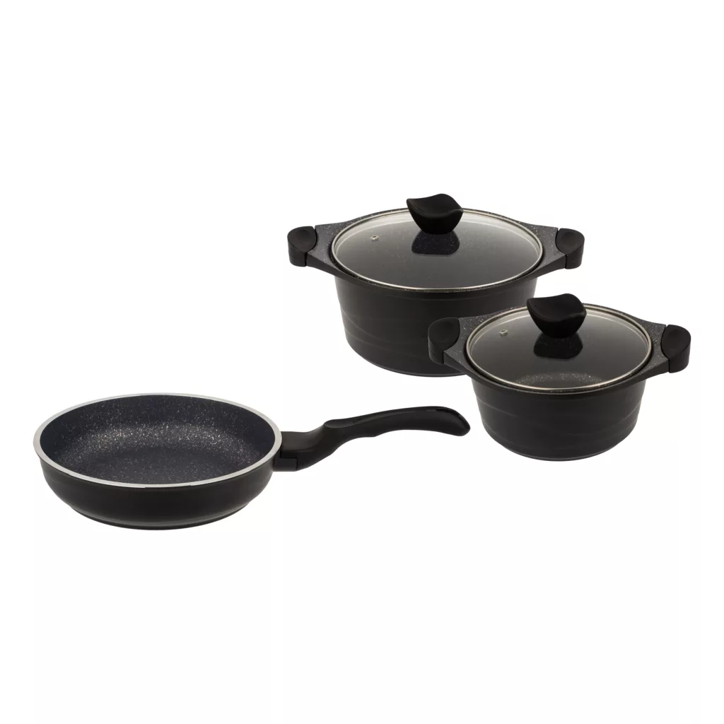 سرویس قابلمه و تابه گرانیتی 5 پارچه عروس مدل 02