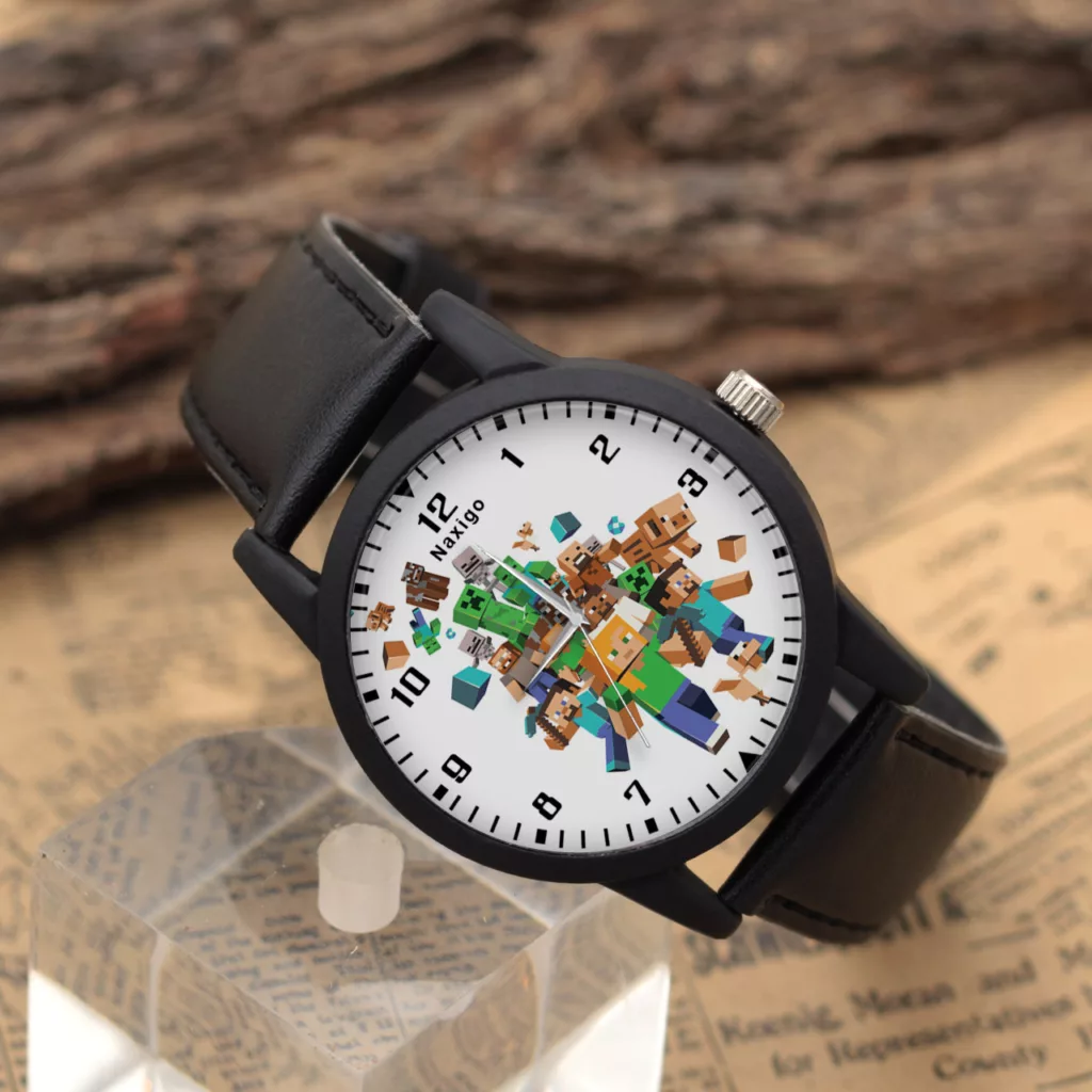 ساعت مچی عقربه ای ناکسیگو مدل Minecraft کد LF6781