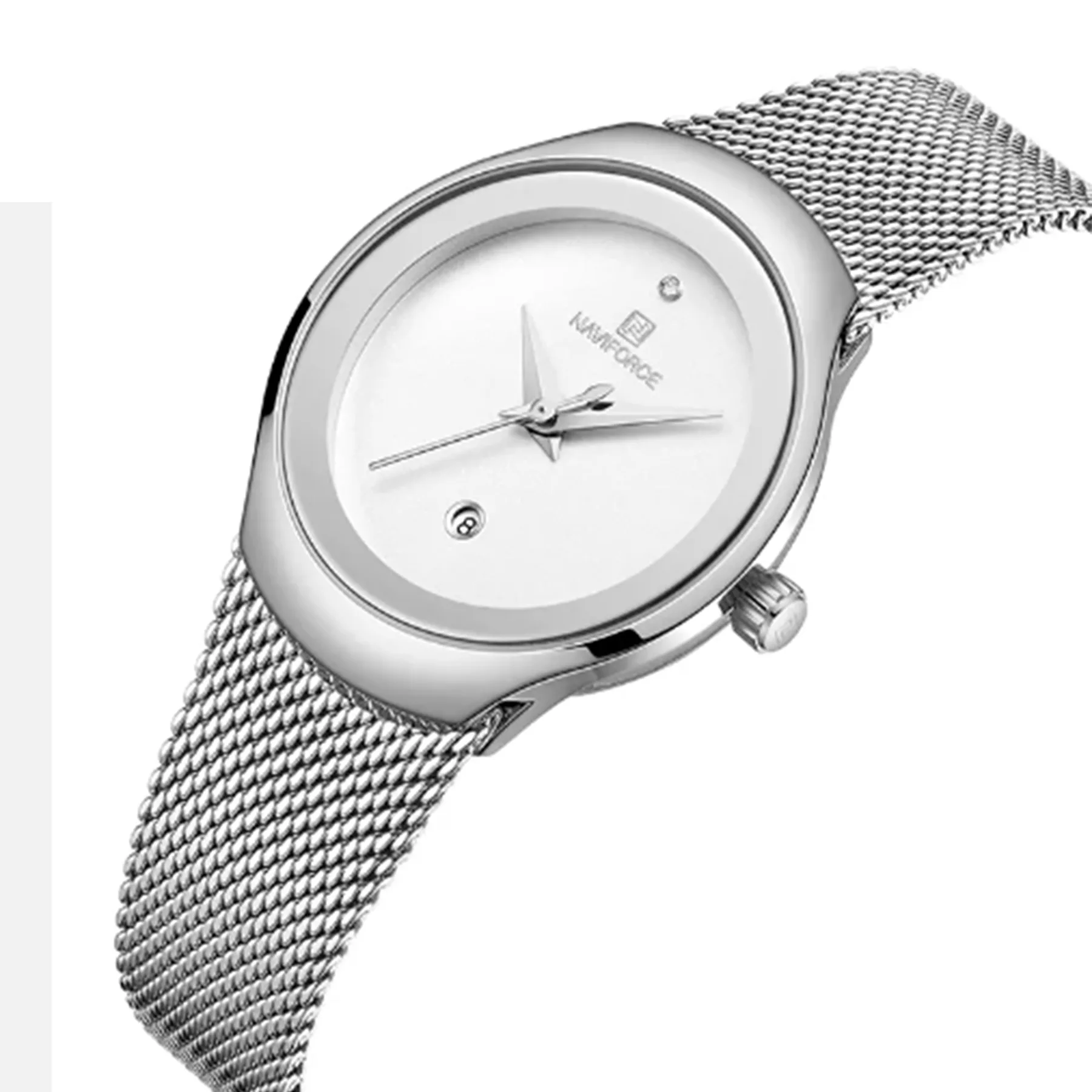 ساعت مچی عقربه ای زنانه نیوی فورس مدل NF5004-S-W