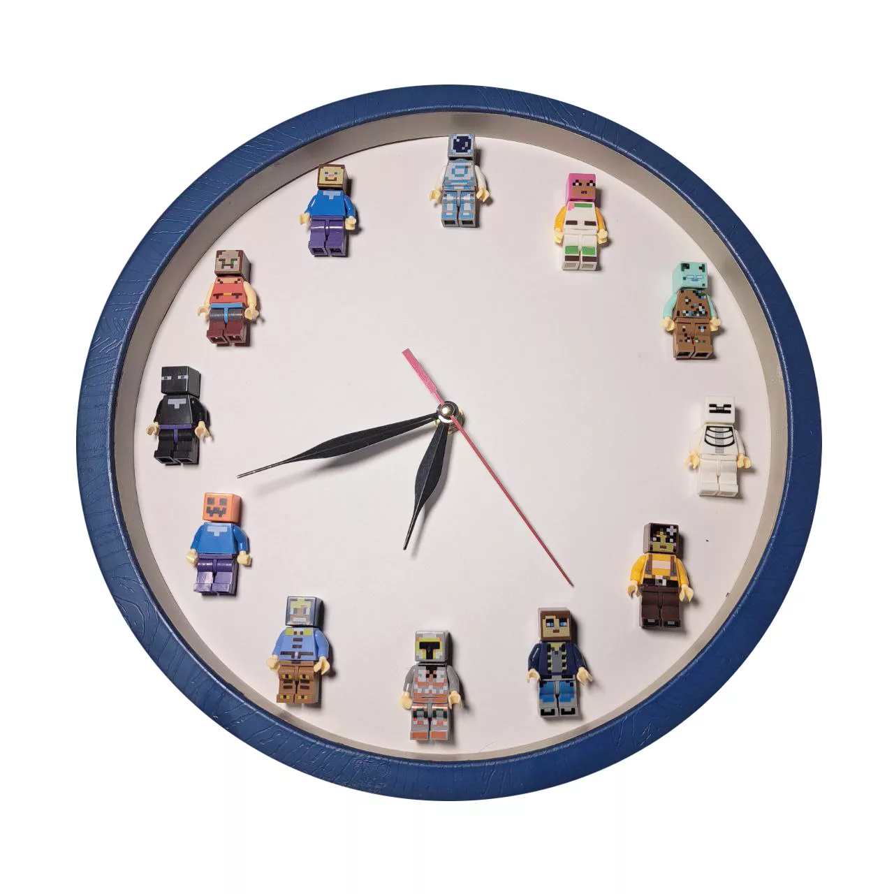 ساعت دیواری مکانیکی مدل mine craft طرح ماین کرافت لگویی