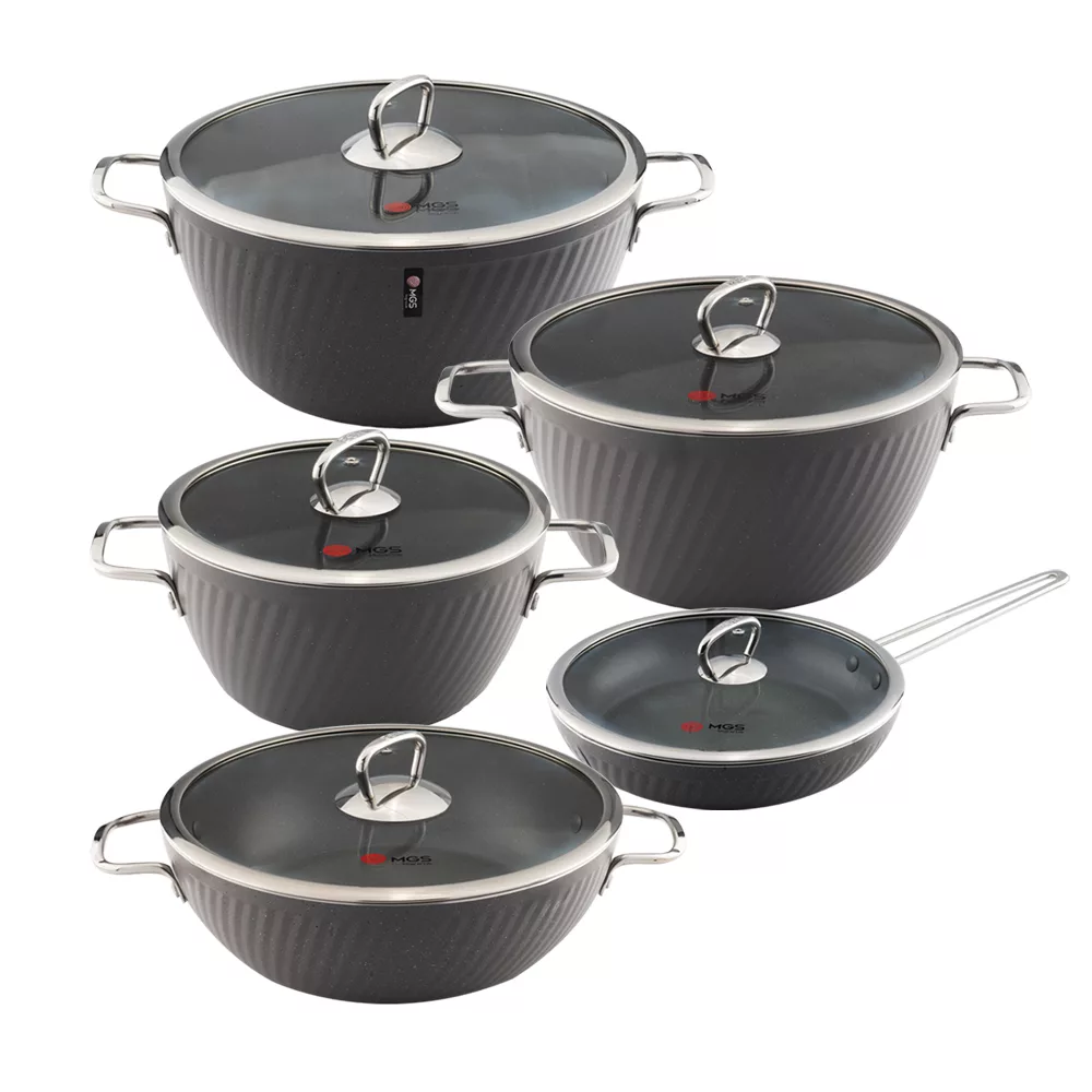 سرویس قابلمه و تابه گرانیت 10 پارچه ام جی اس مدل ماینز