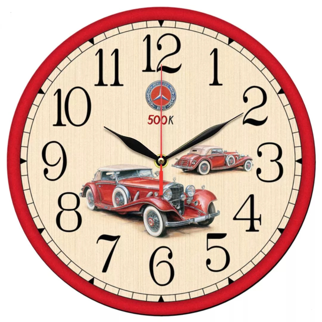 ساعت دیواری مدل 1123 طرح ماشین مرسدس بنز قدیمی