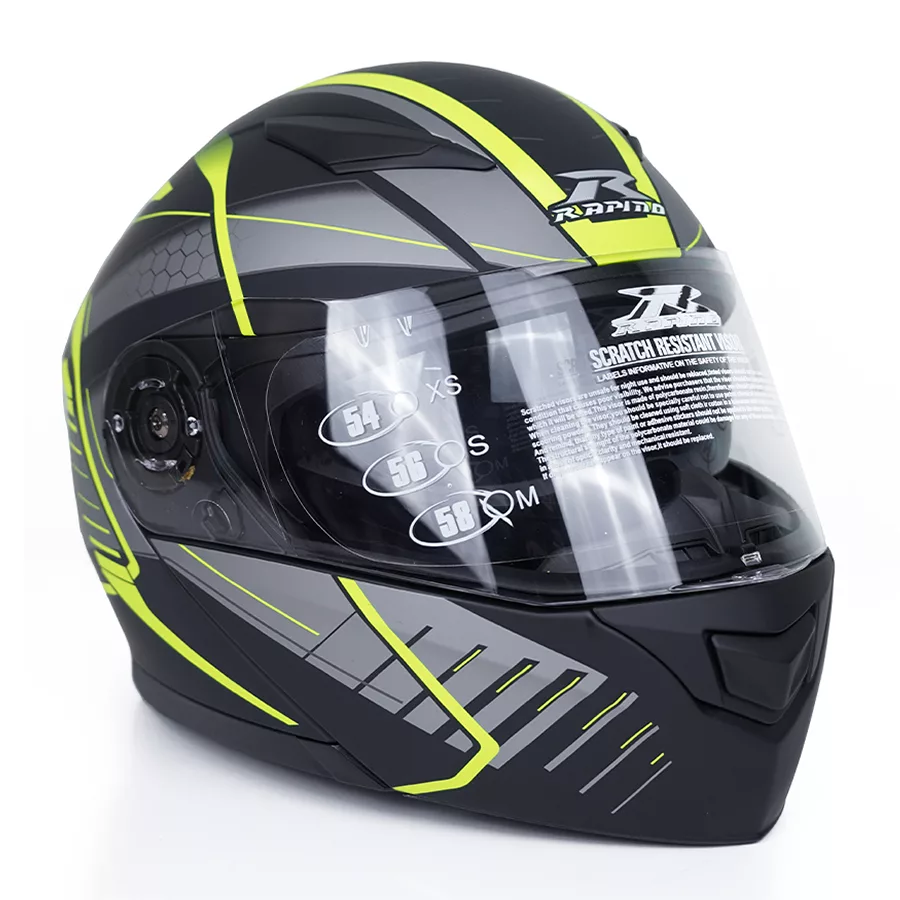 کلاه کاسکت راپیدو مدل فک متحرک 950+ yllw gry #51