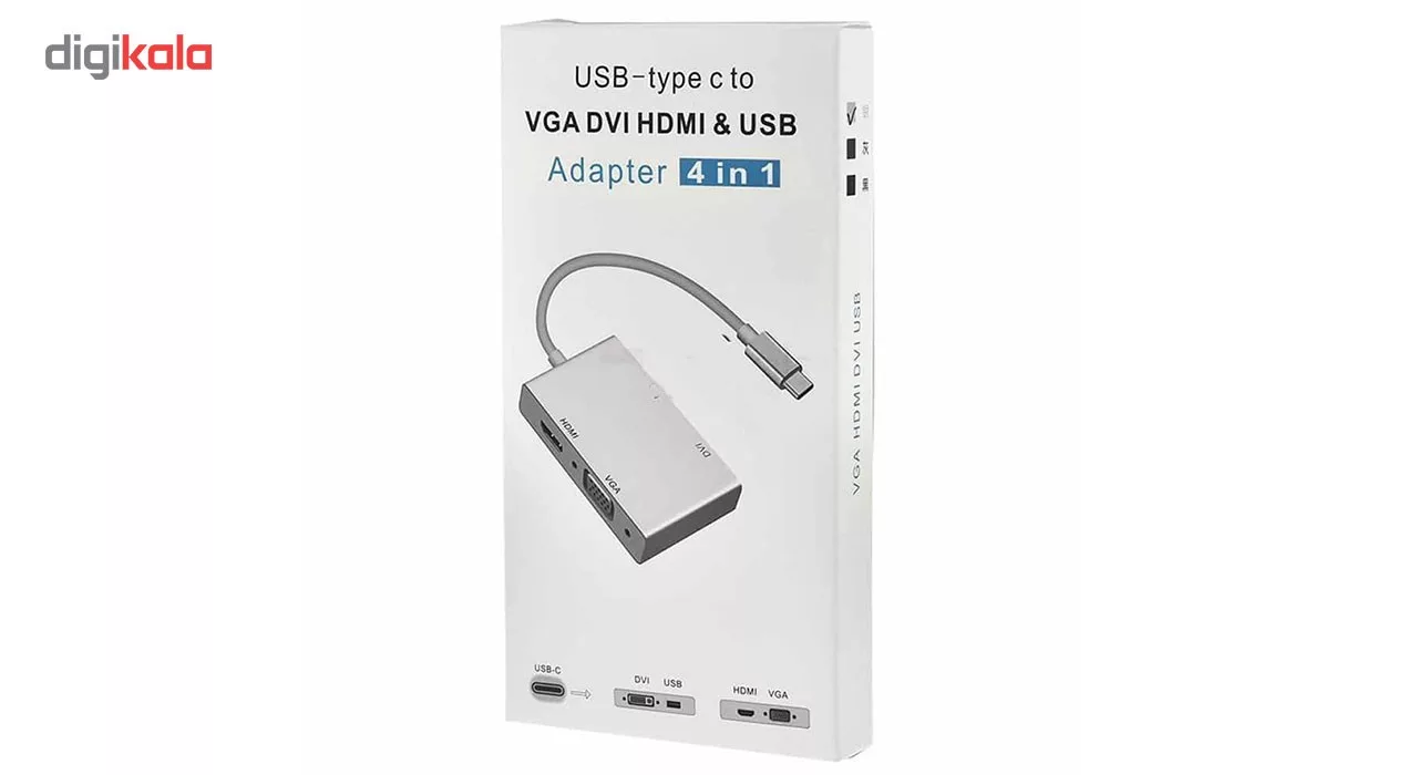 تبدیل USB- Type c به VGA/ DVI/HDMI/USB مدل MN