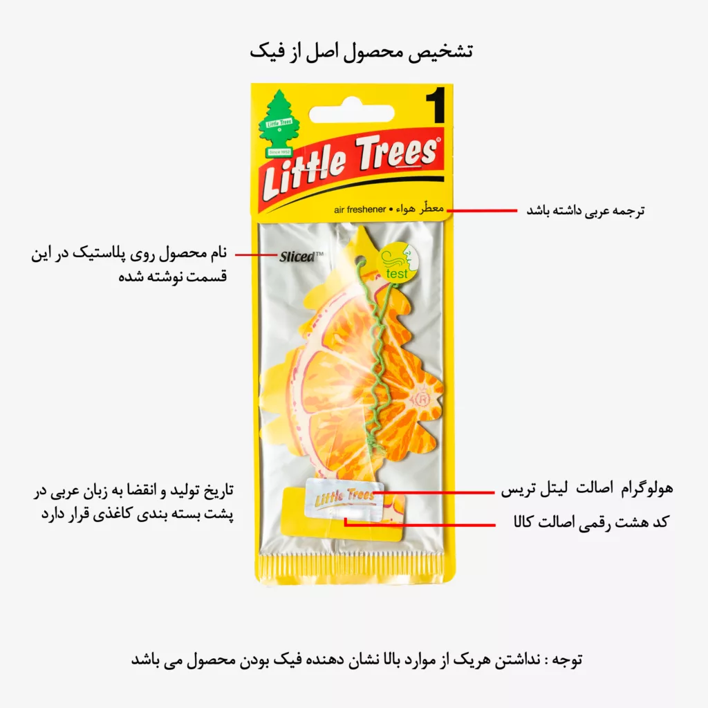 خوشبوکننده خودرو لیتل تریس مدل Trees رایحه Sliced