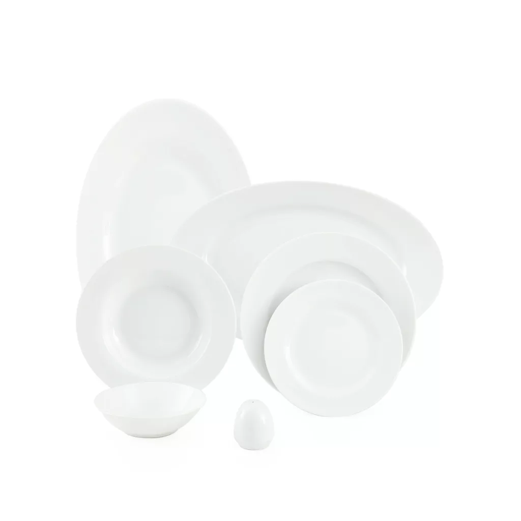 سرویس غذاخوری 28 پارچه چینی زرین ایران مدل ایتالیا اف درجه سه