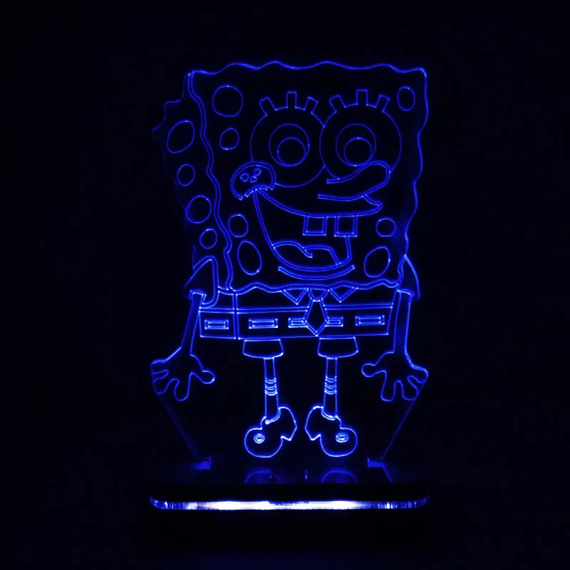 چراغ خواب سان لیزر طرح کارتون باب اسفنجی مدل هفت رنگ SUN02