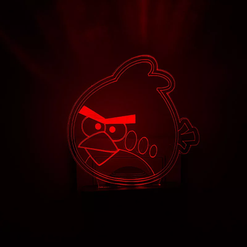 چراغ خواب اتاق کودک سان لیزر طرح انگری بردز مدل دیواری کد SUN1