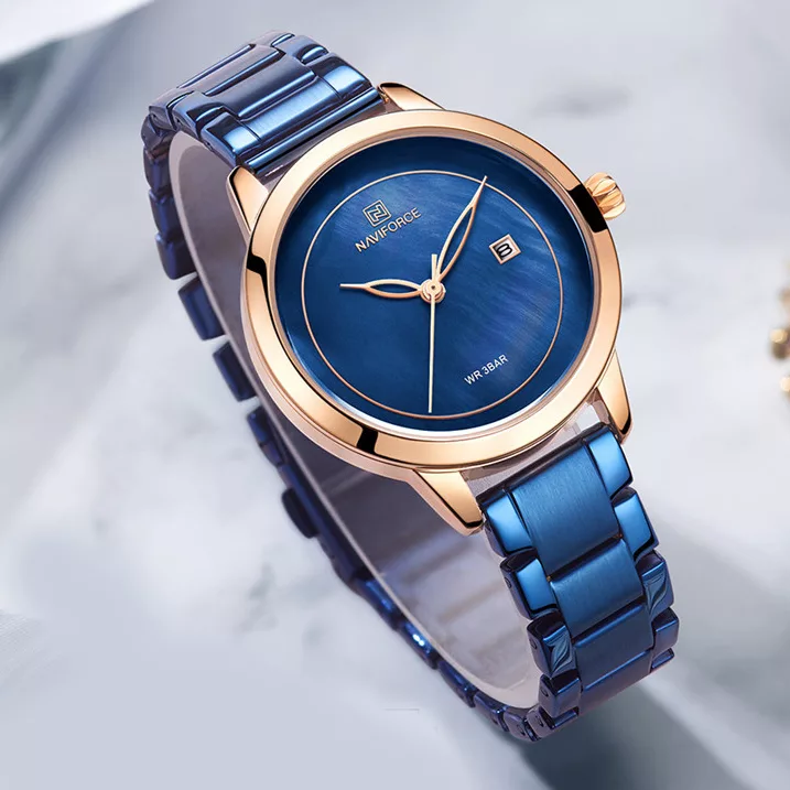 ساعت مچی عقربه ای زنانه نیوی فورس مدل NF5008blu