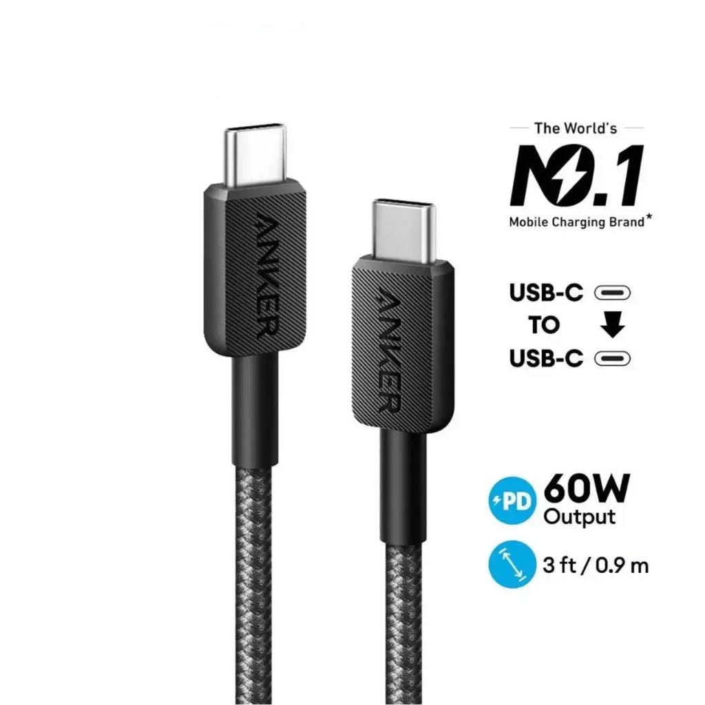 کابل USB-C انکر مدل A81F5H11 طول 0.9 متر