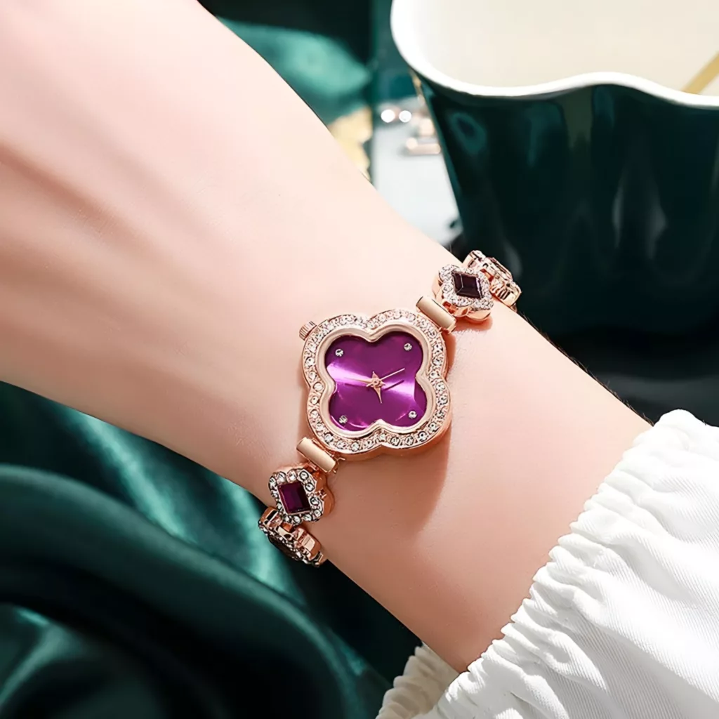 ساعت مچی عقربه ای زنانه مدل دور نگین