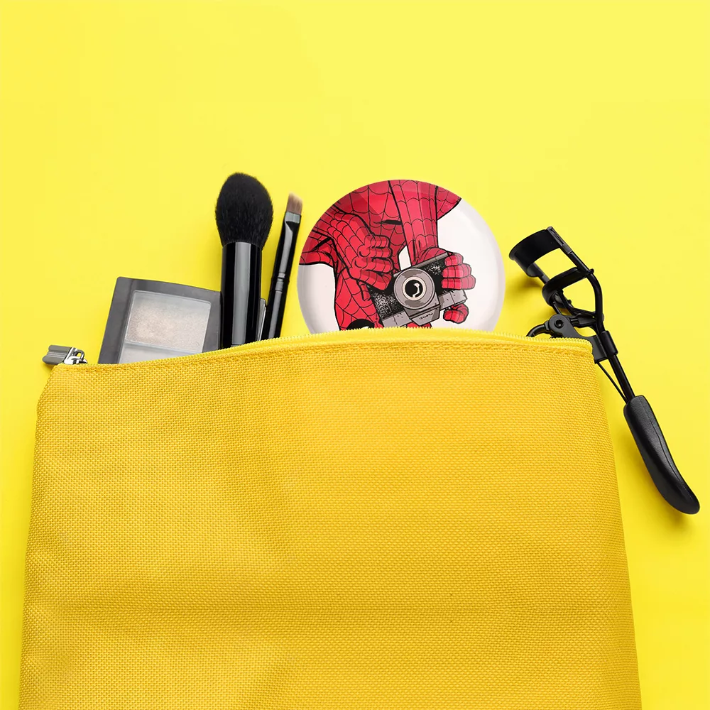 آینه جیبی خندالو مدل مرد عنکبوتی Spider Man  کد 2370