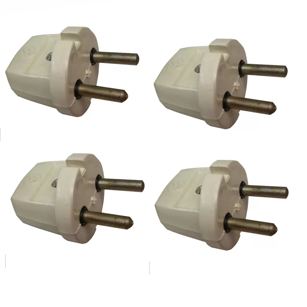 دوشاخه برق مدل saha بسته 4 عددی