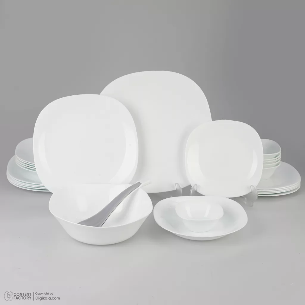 سرويس غذا خوری 26 پارچه دینو طرح مربع مدل کلاسيک