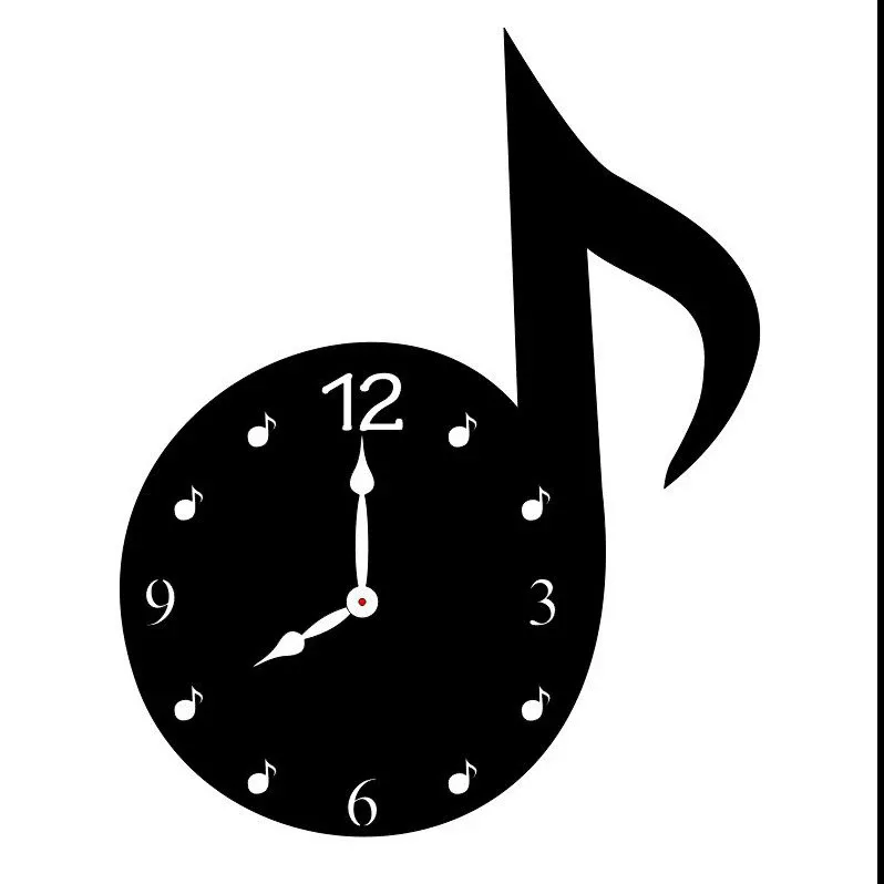 ساعت دیواری مدل چوبی نت موسیقی کد C51