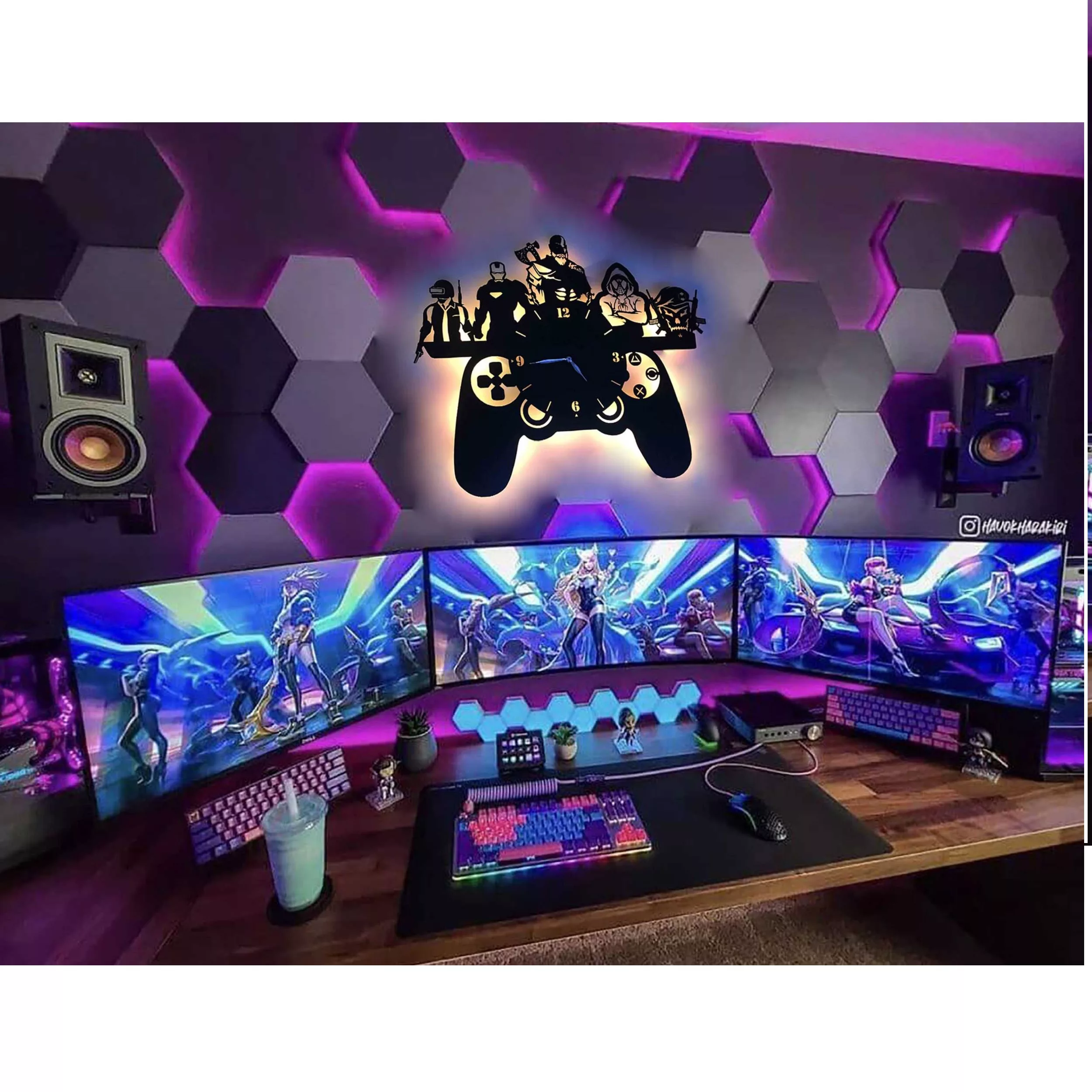 ساعت دیواری مدل شخصیت های گیمینگ