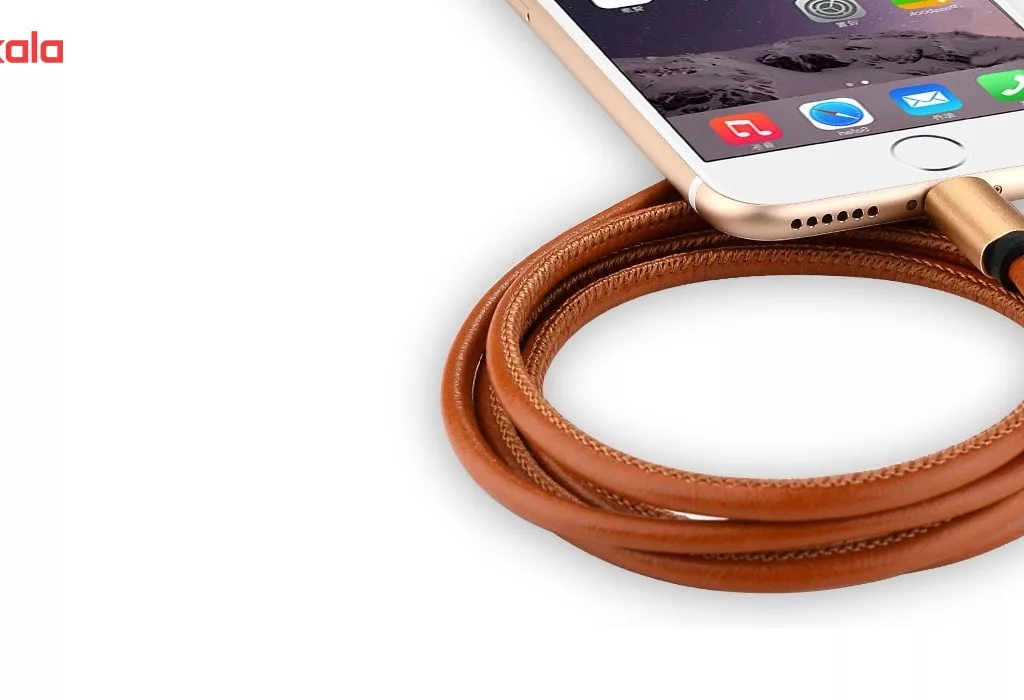 کابل دیتای لایتنینگ جاست لاو مدل HighSpeed Date Transfer به طول 2 متر مناسب برای گوشی های تلفن همراه اپل با روکش چرمی