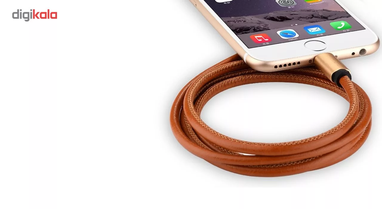 کابل دیتای لایتنینگ جاست لاو مدل HighSpeed Date Transfer به طول 2 متر مناسب برای گوشی های تلفن همراه اپل با روکش چرمی