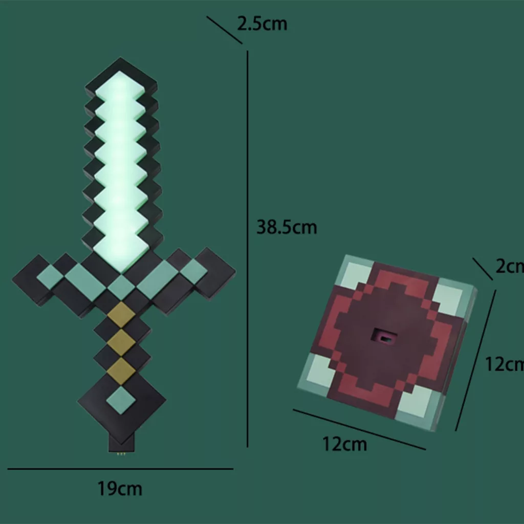 چراغ خواب کودک مدل شمشیر ماینکرافت
