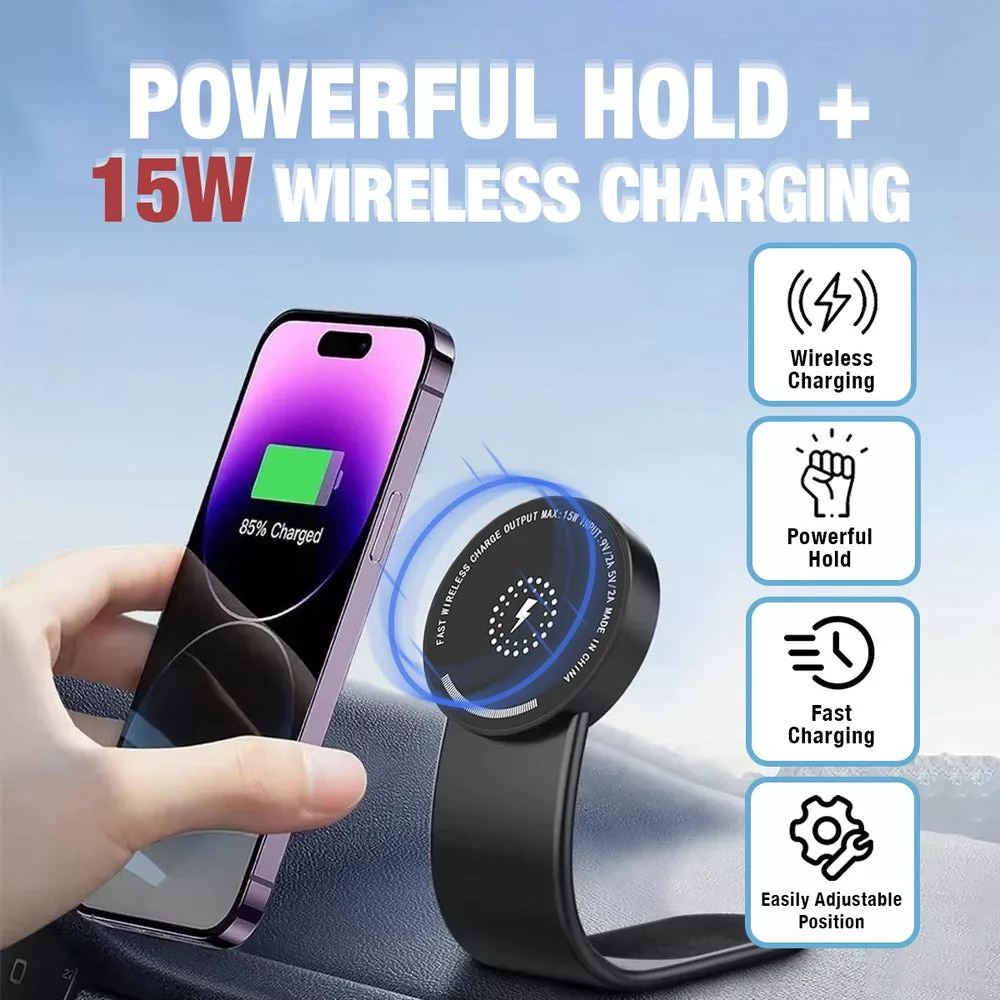 پایه نگهدارنده و شارژر بی سیم گوشی موبایل مدل MAGNETIC CHARGING