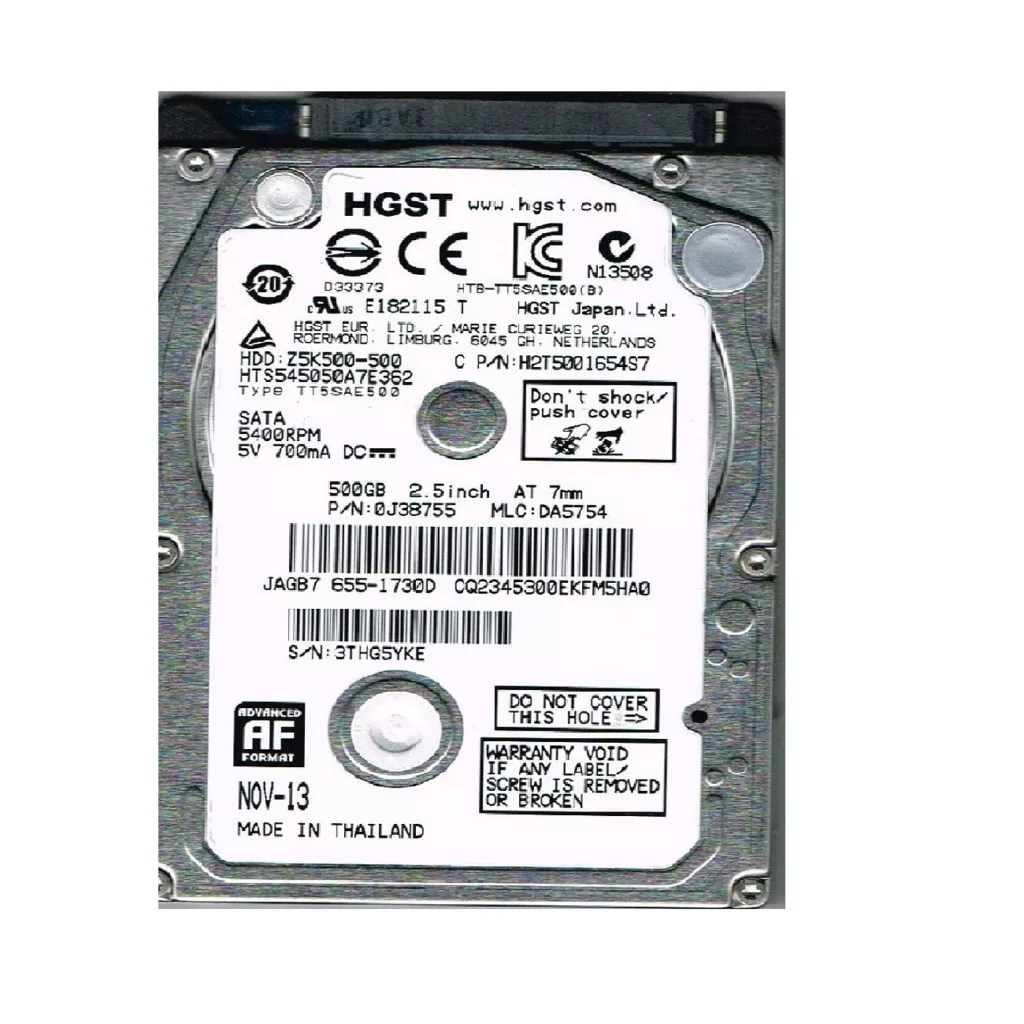 هارد دیسک اینترنال اچ جی اس تی مدل Z5K500-500 ظرفیت 500 گیگابایت