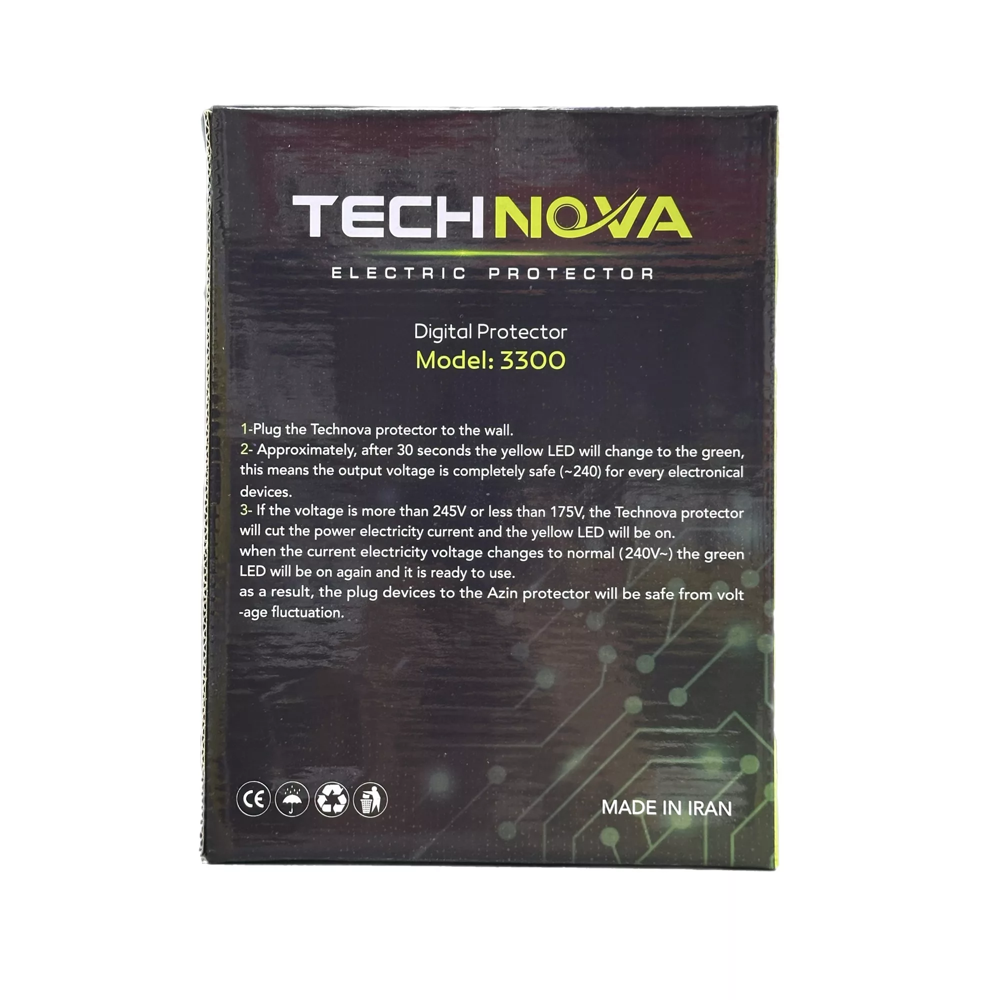 محافظ ولتاژ تکنوا مدل 3300