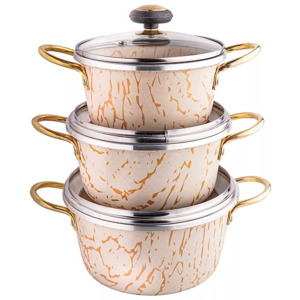 سرویس قابلمه گرانیتی ۶ پارچه مدل ۳۹۳۱