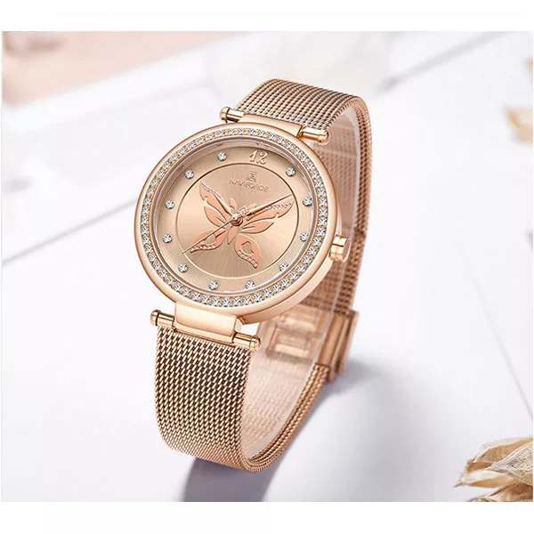 ساعت مچی عقربه ای زنانه نیوی فورس مدل NF5018 RGRG