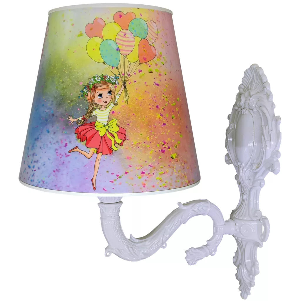 چراغ خواب کودک مدل دختر و بادکنک 2