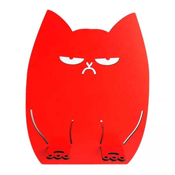 پایه نگهدارنده گوشی موبایل و تبلت مدل گربه چوبی