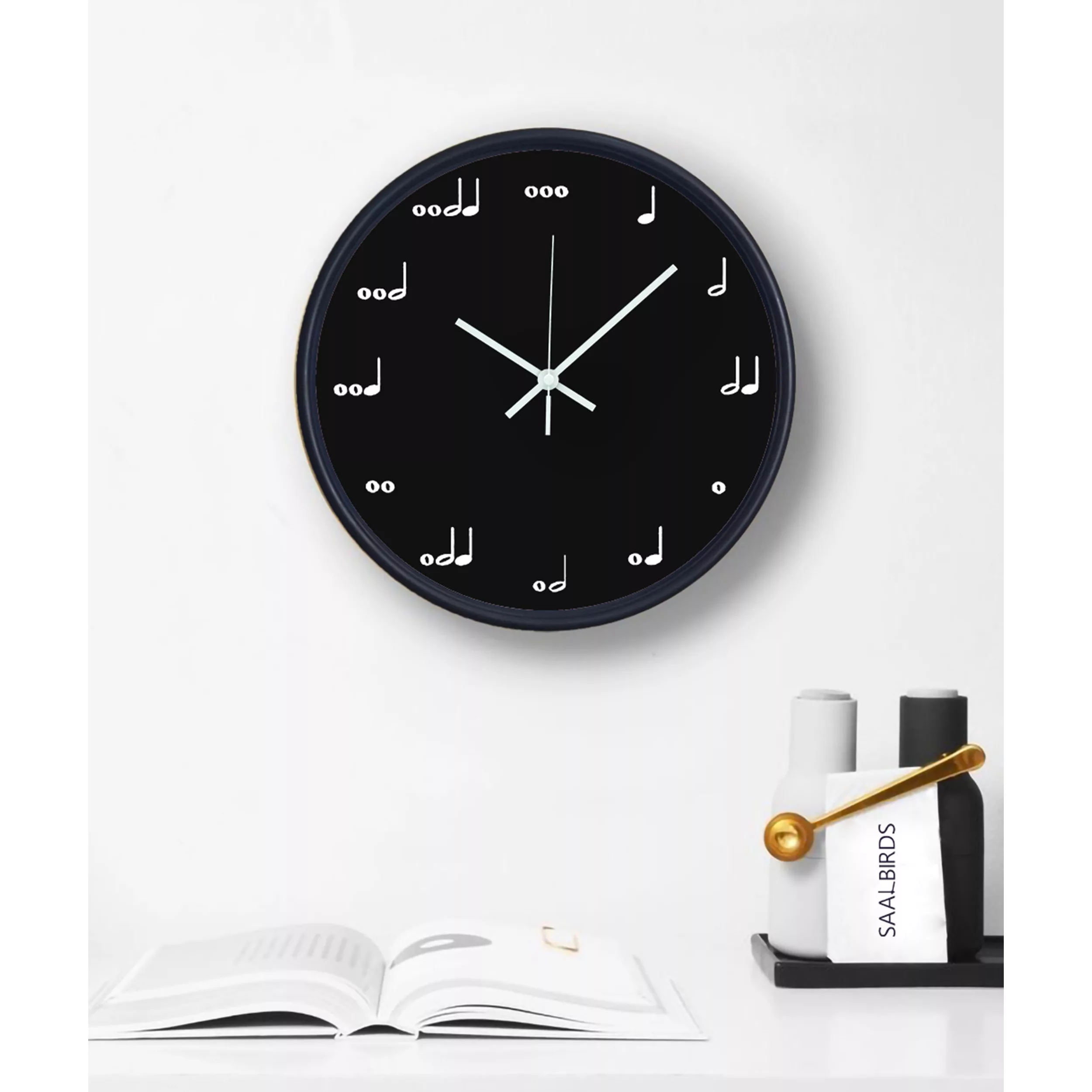 ساعت دیواری سال بردز مدل نت موسیقی