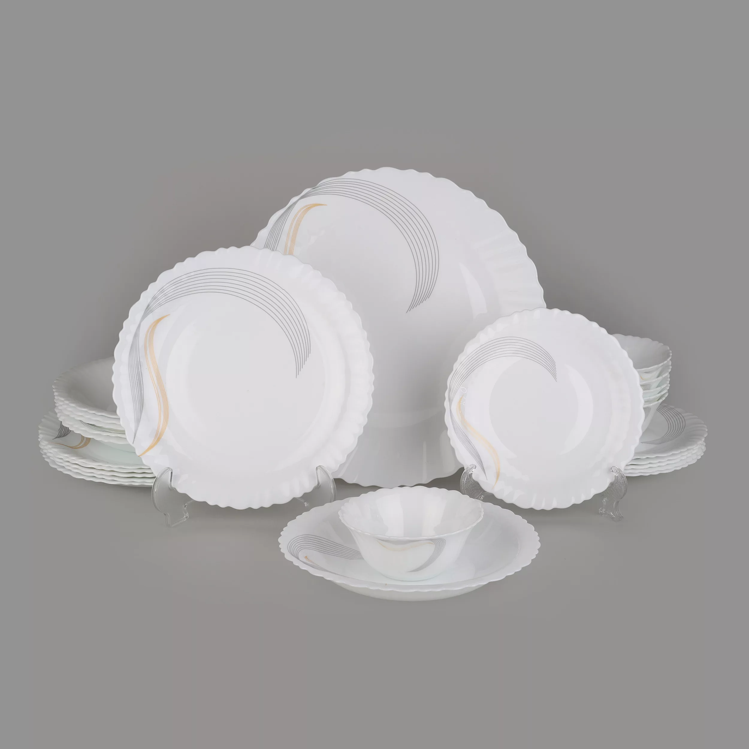 سرویس غذاخوری 25 پارچه گلدن اوپال مدل شمل کد Carine