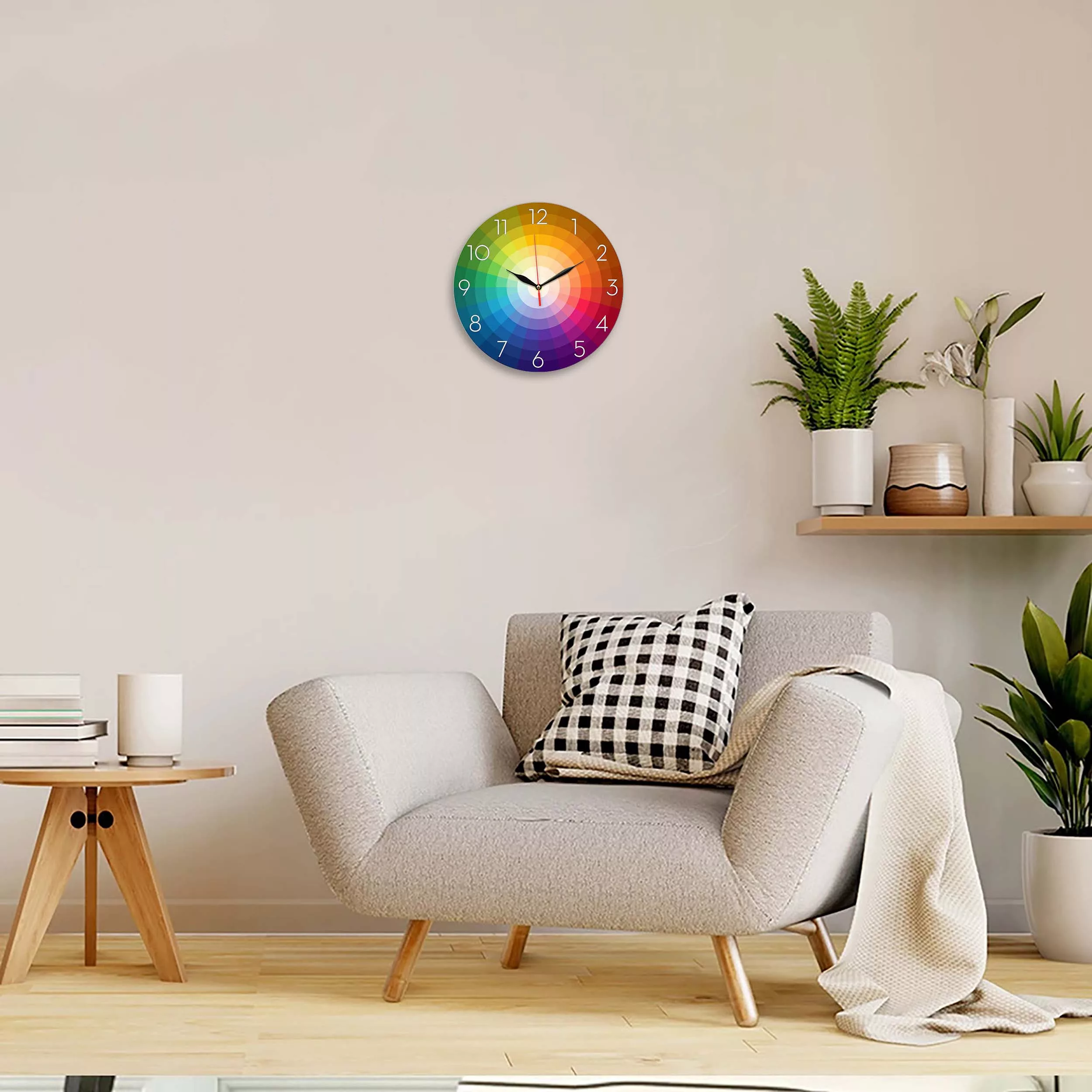 ساعت دیواری مدل 1110 طرح چرخه رنگ