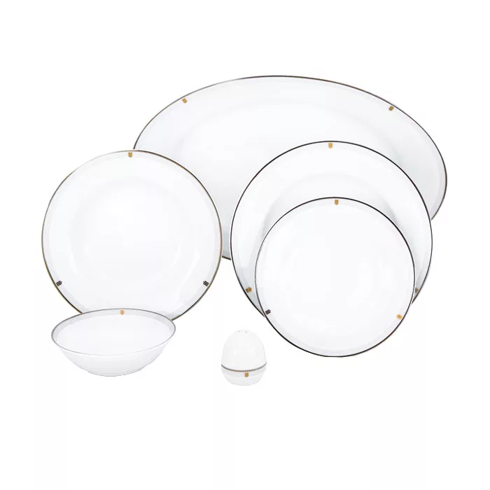 سرویس غذاخوری 28 پارچه چینی زرین ایران سری ایتالیا اف مدل اپرا درجه یک