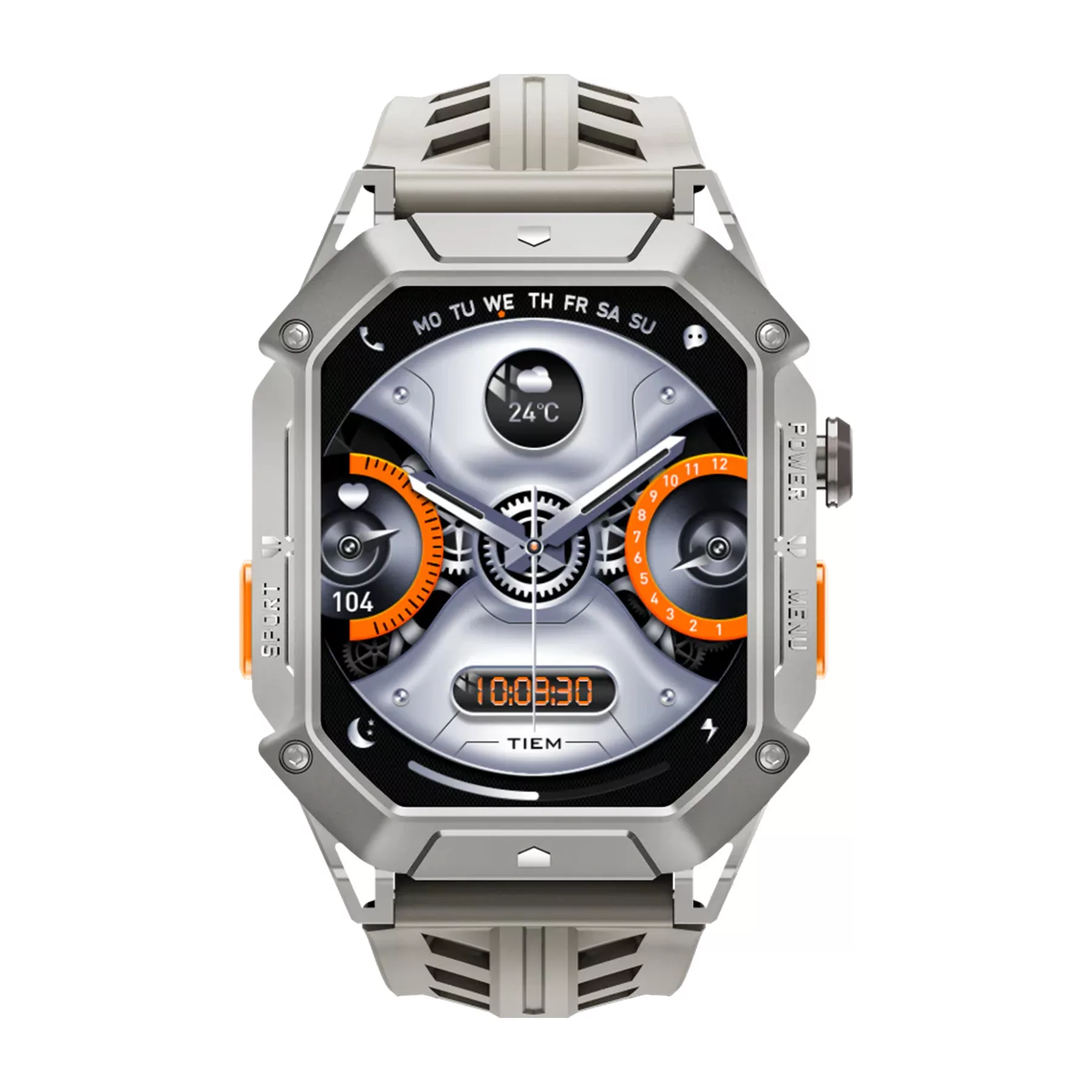 ساعت هوشمند 52 میلیمتری هایلو مدل IRON N1 با بند سیلیکونی