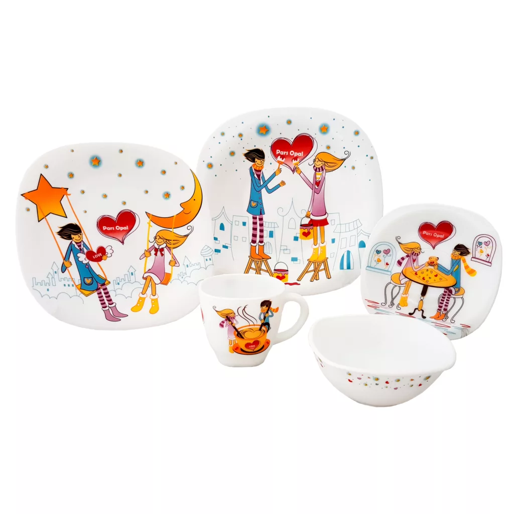 سرویس غذاخوری 5 پارچه پارس اپال مدل کودک