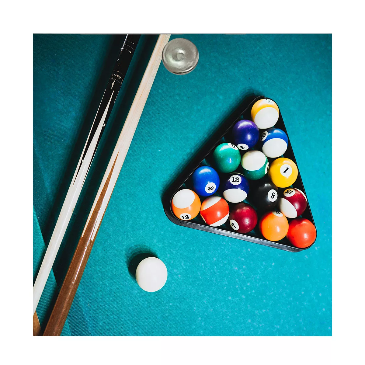 آینه آرایشی جیبی طرح میز و چوب و توپ بیلیارد مدل A190